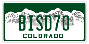 BISD70  license plate in CO