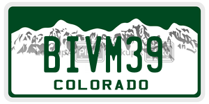 BIVM39  license plate in CO