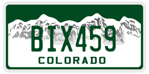 BIX459  license plate in CO