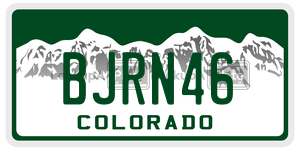 BJRN46  license plate in CO