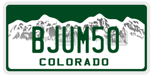 BJUM50  license plate in CO