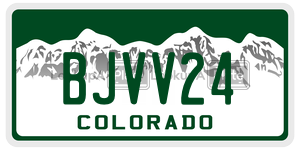 BJVV24  license plate in CO
