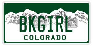 BKGIRL  license plate in CO