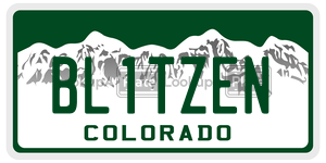 BL1TZEN  license plate in CO