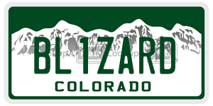 BL1ZARD  license plate in CO