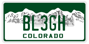 BL3GH  license plate in CO