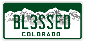 BL3SSED license plate in Colorado