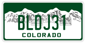 BLDJ31  license plate in CO