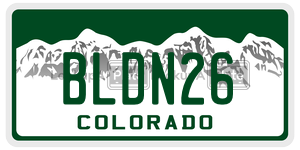 BLDN26  license plate in CO