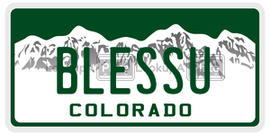 BLESSU license plate in Colorado