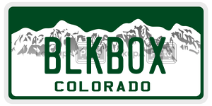 BLKBOX  license plate in CO