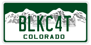 BLKC4T  license plate in CO