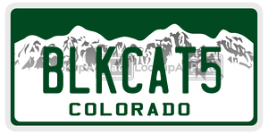BLKCAT5  license plate in CO