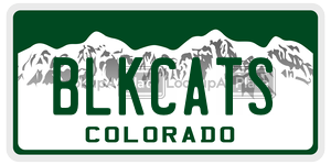 BLKCATS  license plate in CO