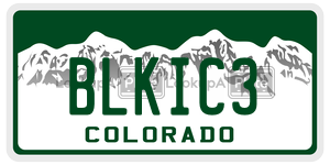BLKIC3  license plate in CO