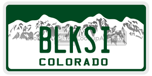 BLKSI  license plate in CO