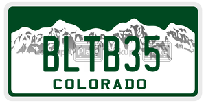 BLTB35  license plate in CO