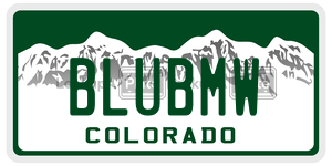 BLUBMW  license plate in CO