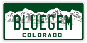 BLUEGEM  license plate in CO