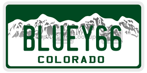 BLUEY66  license plate in CO