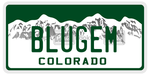BLUGEM  license plate in CO
