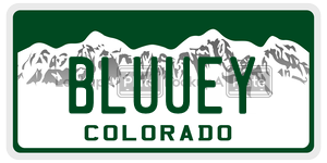BLUUEY  license plate in CO