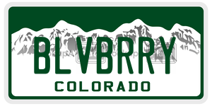 BLVBRRY  license plate in CO