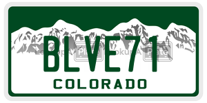 BLVE71  license plate in CO