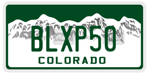BLXP50  license plate in CO