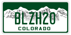 BLZH20  license plate in CO