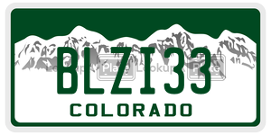 BLZI33  license plate in CO