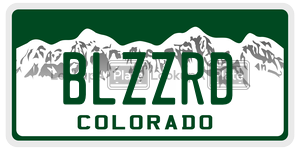 BLZZRD  license plate in CO