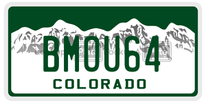 BMOU64  license plate in CO
