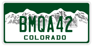 BMQA42  license plate in CO