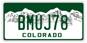 BMUJ78  license plate in CO