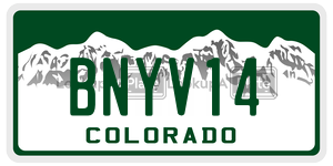BNYV14  license plate in CO