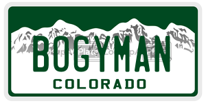 BOGYMAN  license plate in CO
