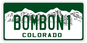 BOMBON1  license plate in CO