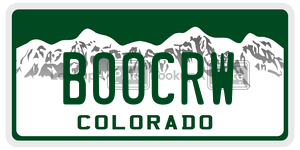 BOOCRW  license plate in CO