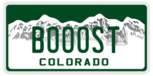 BOOOST  license plate in CO