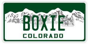 BOXIE  license plate in CO