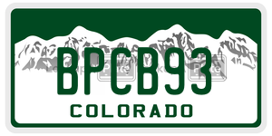 BPCB93  license plate in CO