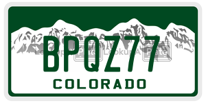 BPQZ77  license plate in CO