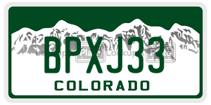 BPXJ33  license plate in CO