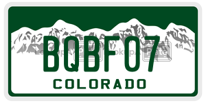 BQBF07  license plate in CO