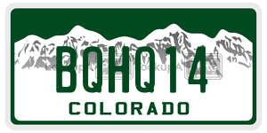 BQHQ14  license plate in CO