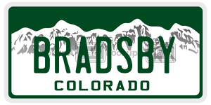 BRADSBY  license plate in CO