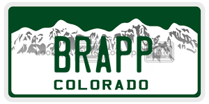 BRAPP  license plate in CO