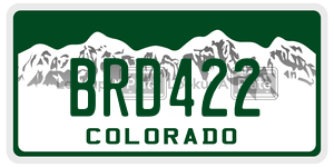 BRD422  license plate in CO