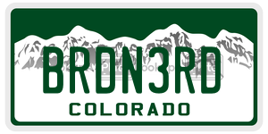BRDN3RD  license plate in CO